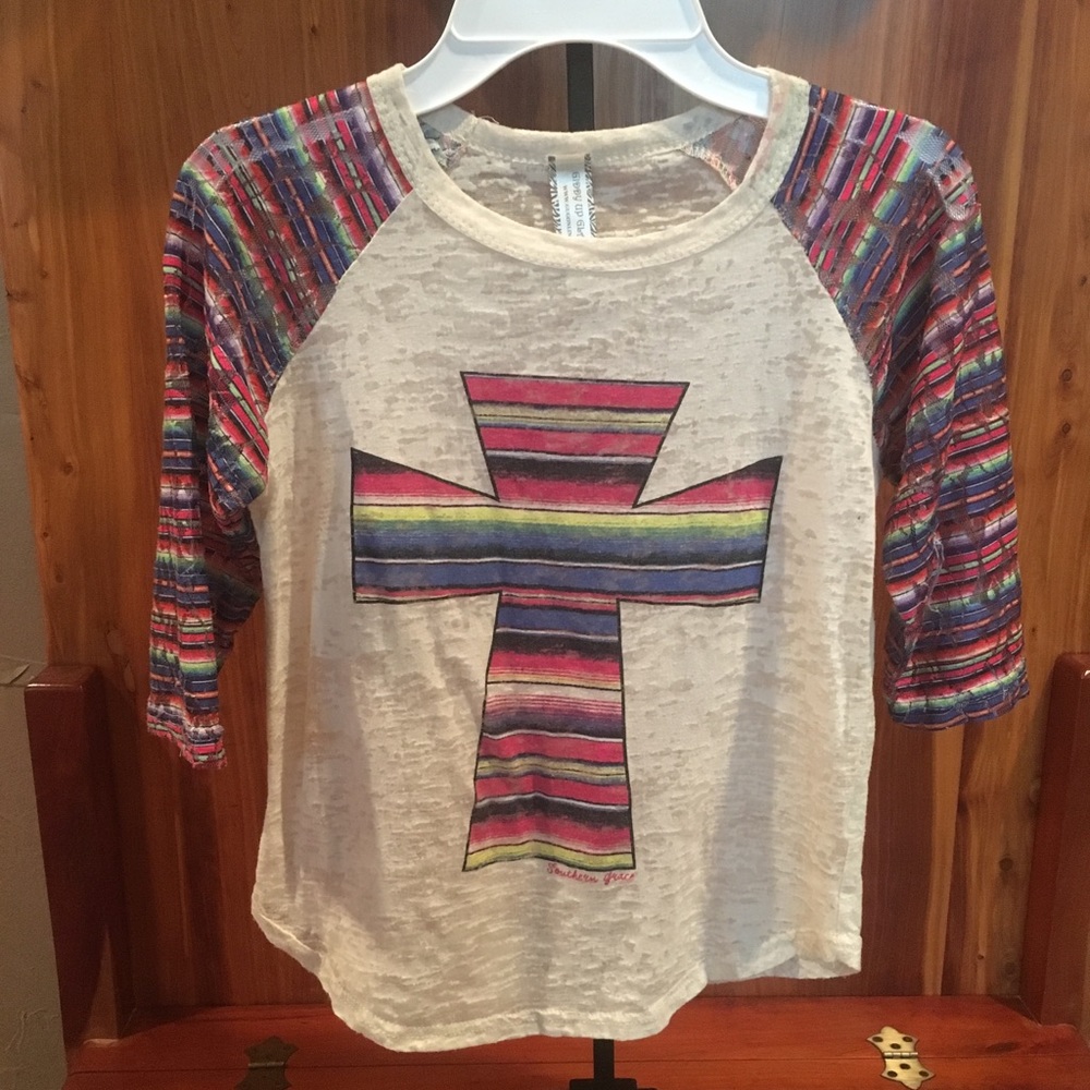 Giddy up Glamour girls size 8-10 cross blouse